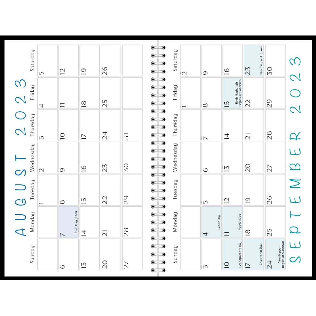 House of Doolittle (HOD274RTG06) Academic Planner with Leatherette Cover, Green 5 x 8