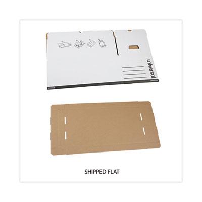 Medium-Duty Easy Assembly Storage Box, Letter Files, White, 12/Carton