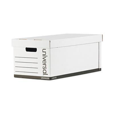 Medium-Duty Easy Assembly Storage Box, Letter Files, White, 12/Carton