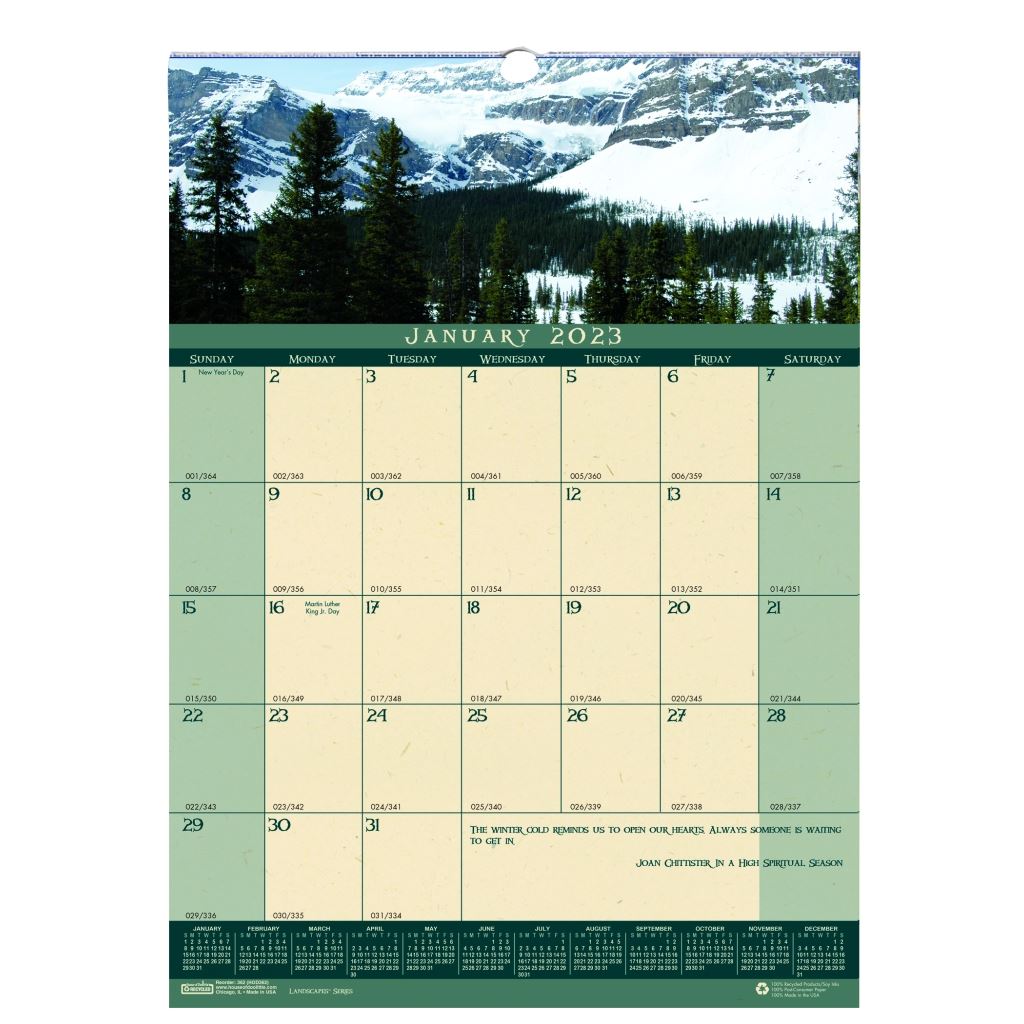 House of Doolittle (HOD362) Landscapes Wall Calendar 12 x 16-1/2