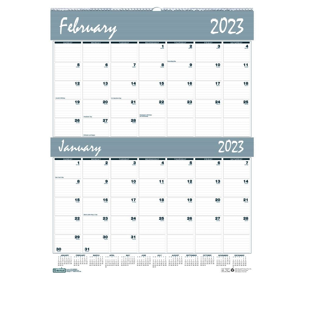 House of Doolittle (HOD337) Bar Harbor Two-Month Wall Calendar