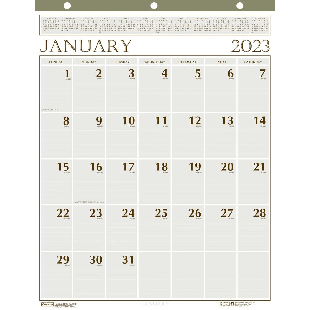 House of Doolittle (HOD380) Wall Calendar 20 x 26