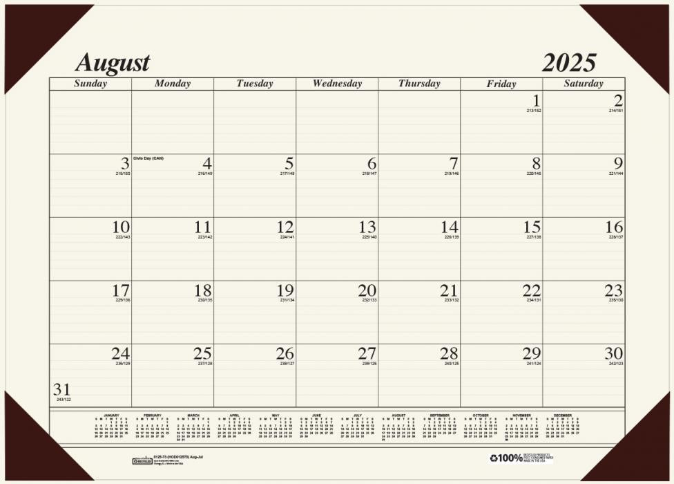 House of Doolittle (HOD012541) Compact Academic Desk Pad Calendar (Cream) 18-1/2 x 13