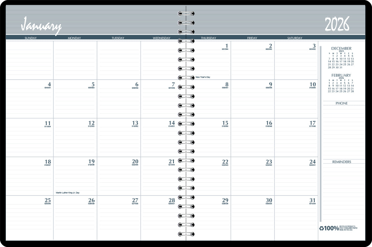 House of Doolittle (HOD26207) Monthly Format Planner BLUE 8 1/2 x 11