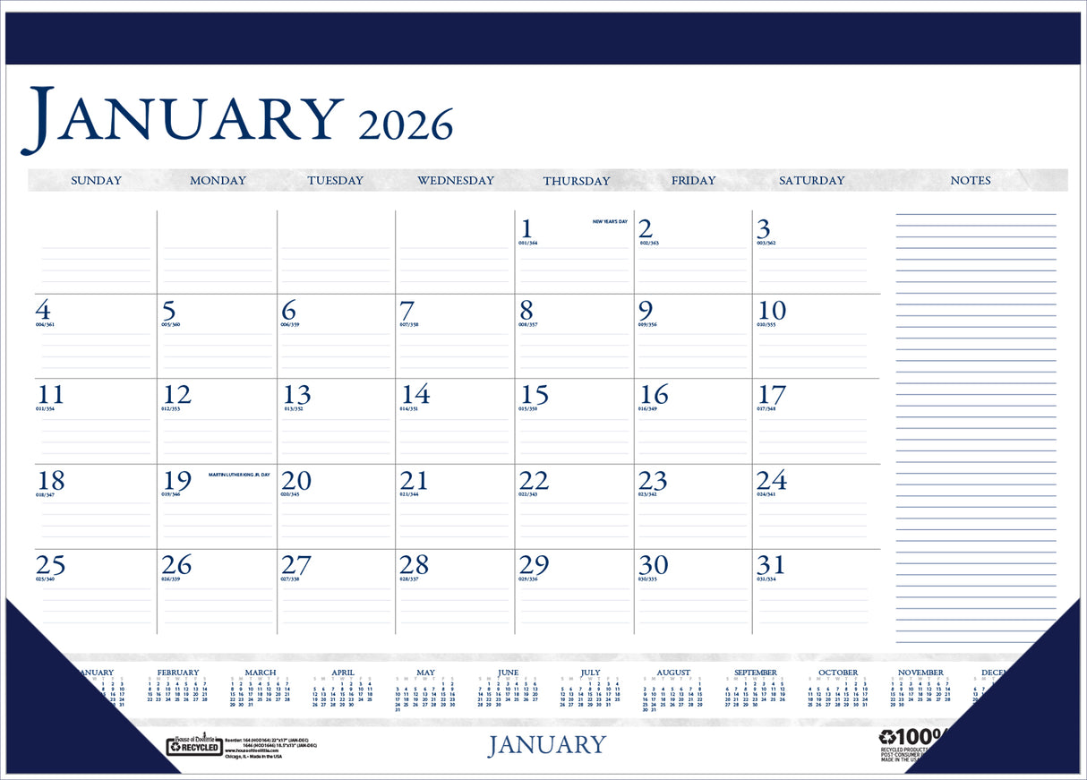 House of Doolittle (HOD164) Desk Pad Calendar 22 x 17