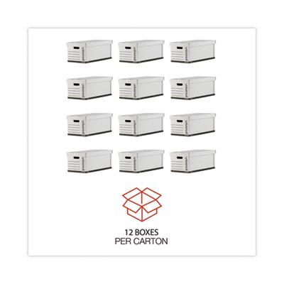 Medium-Duty Easy Assembly Storage Box, Letter Files, White, 12/Carton