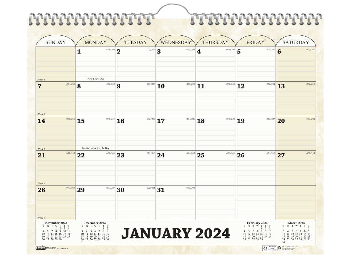 House of Doolittle (HOD319) Wall Calendar 14-7/8 x 12