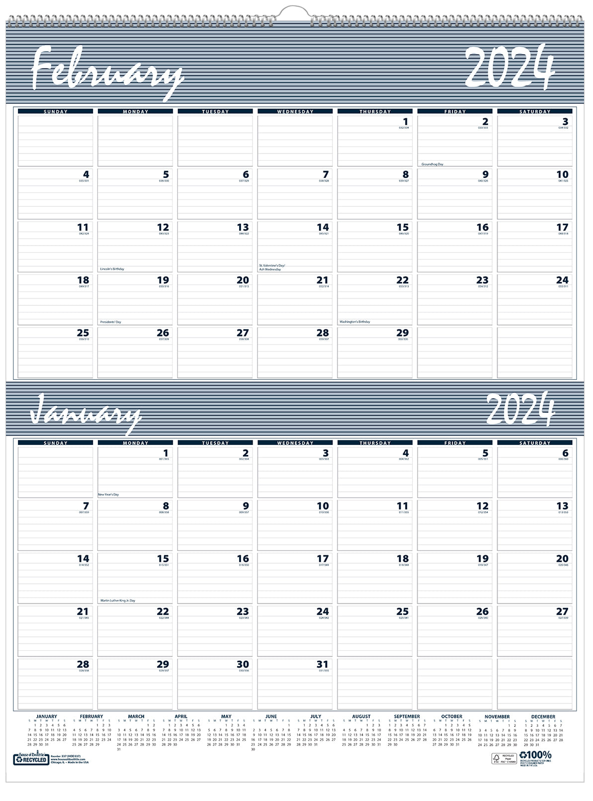 House of Doolittle (HOD337) Bar Harbor Two-Month Wall Calendar