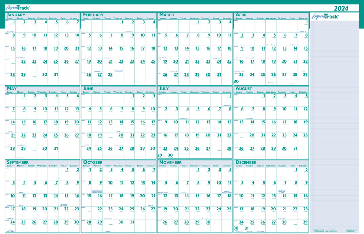 House of Doolittle (HOD392) ExpressTrack Yearly/Laminated Planner 24 x 37