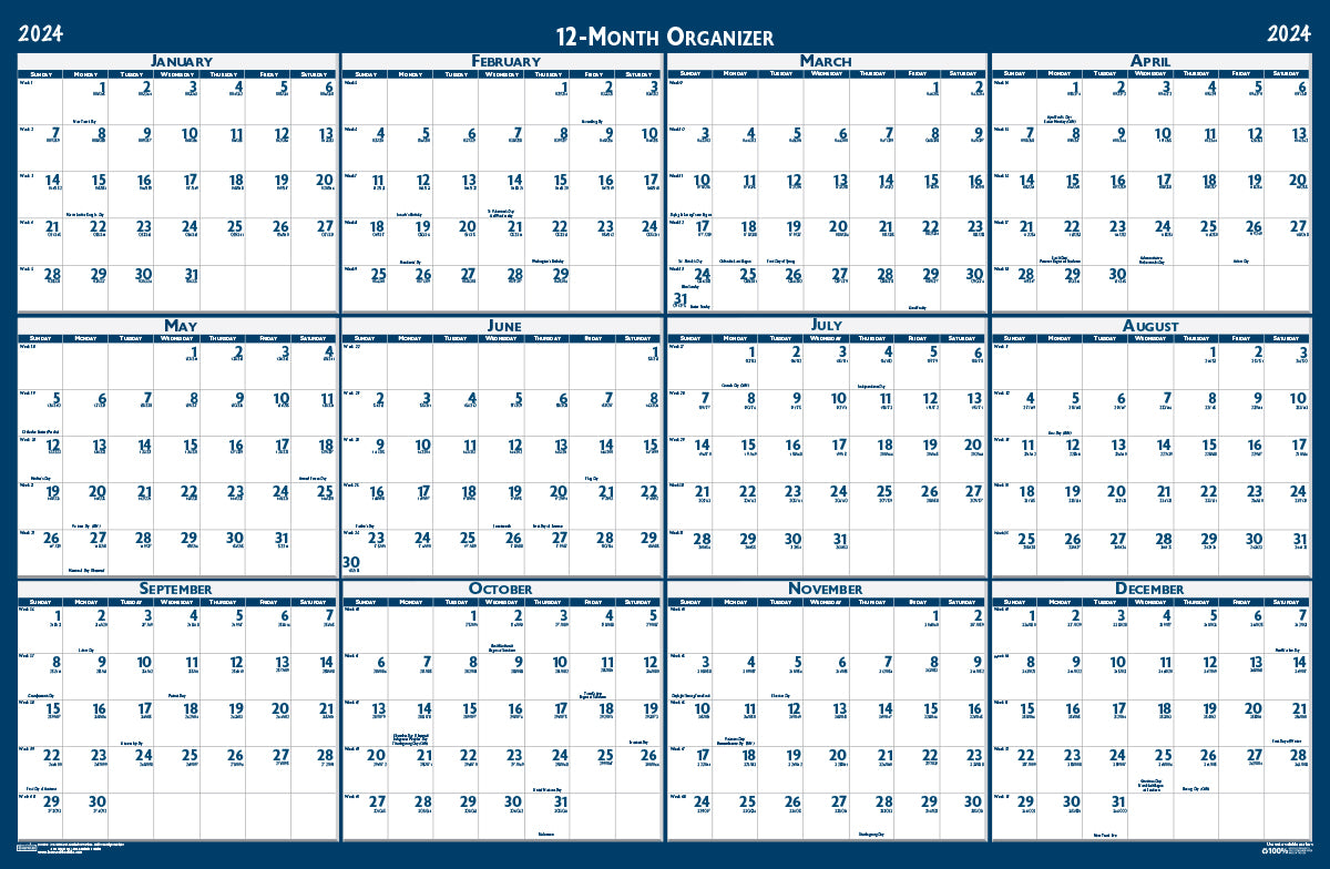 House of Doolittle (HOD396) Laminated Reversible Planner 24 x 37