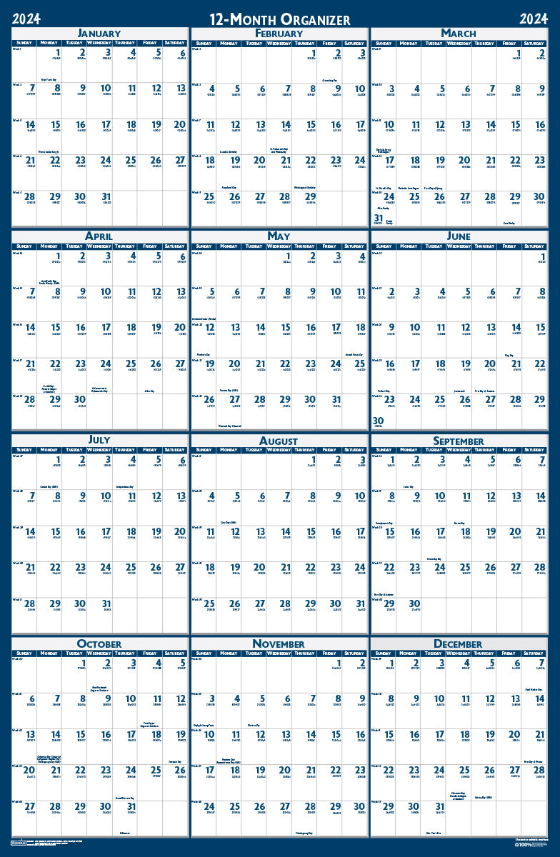 House of Doolittle (HOD396) Laminated Reversible Planner 24 x 37