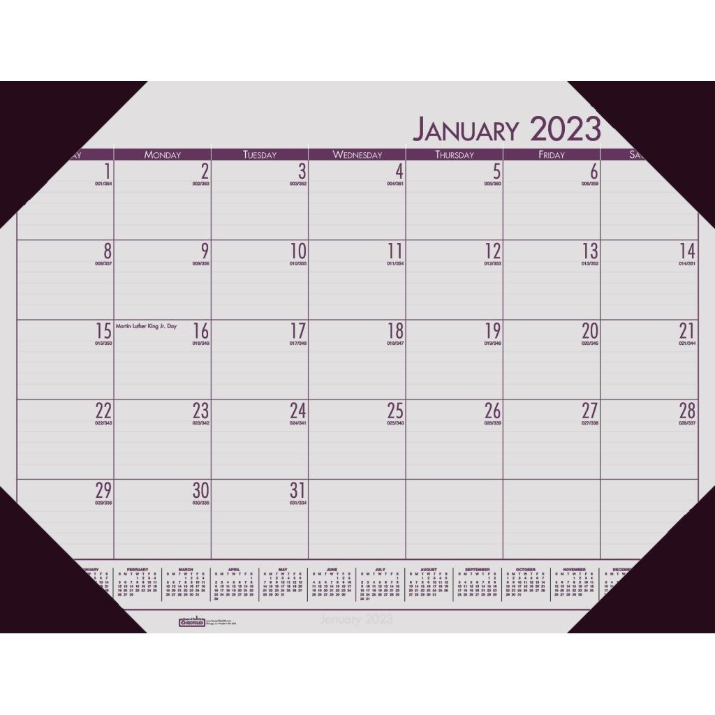House of Doolittle (HOD12470) Ecotones Desk Pad Calendar, Rose 22 x 17