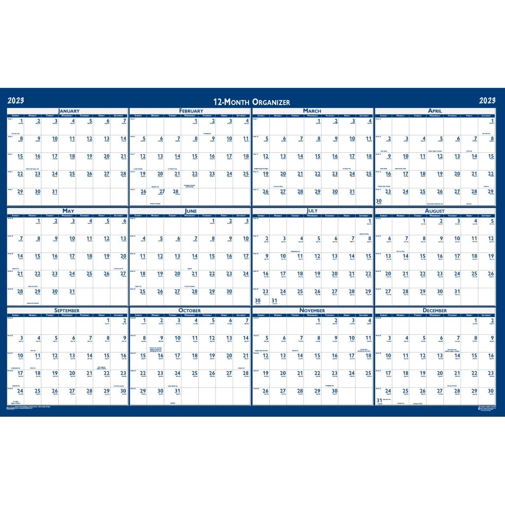 House of Doolittle (HOD3962) Laminated Reversible Planner 33 x 66