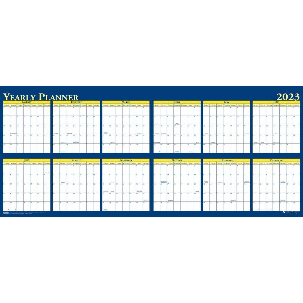 House of Doolittle (HOD3974) Yearly Laminated Planner 60 x 26