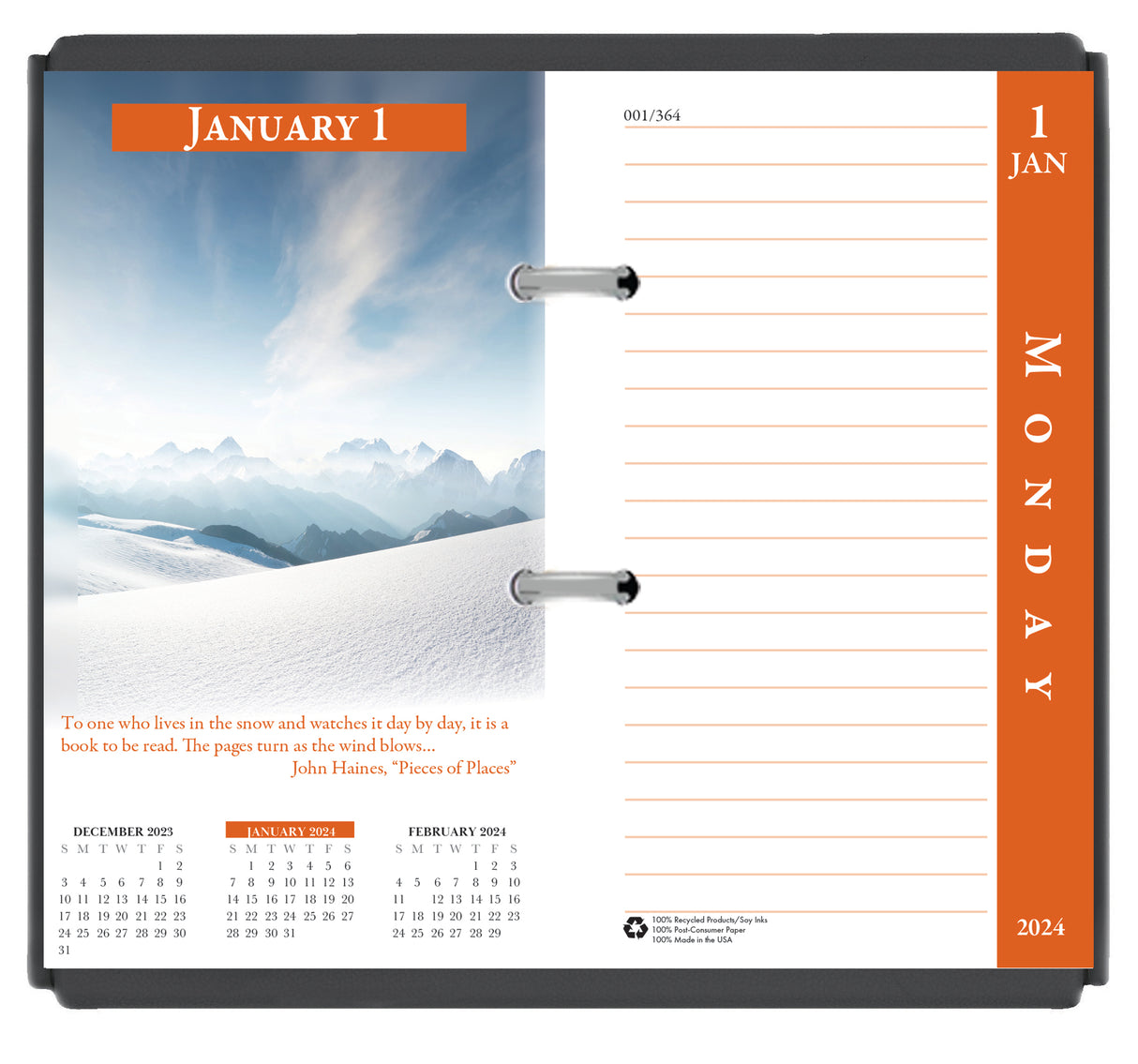 House of Doolittle (HOD417) Earthscapes Desk Calendar Refill 3 1/2 x 6