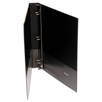 Economy Round Ring View Binder, 3 Rings, 1" Capacity, 11 x 8.5, Black
