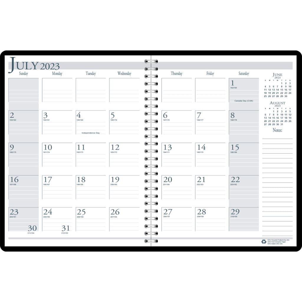 House of Doolittle (HOD26302) Academic Monthly 8-1/2 x 11, Black Cover