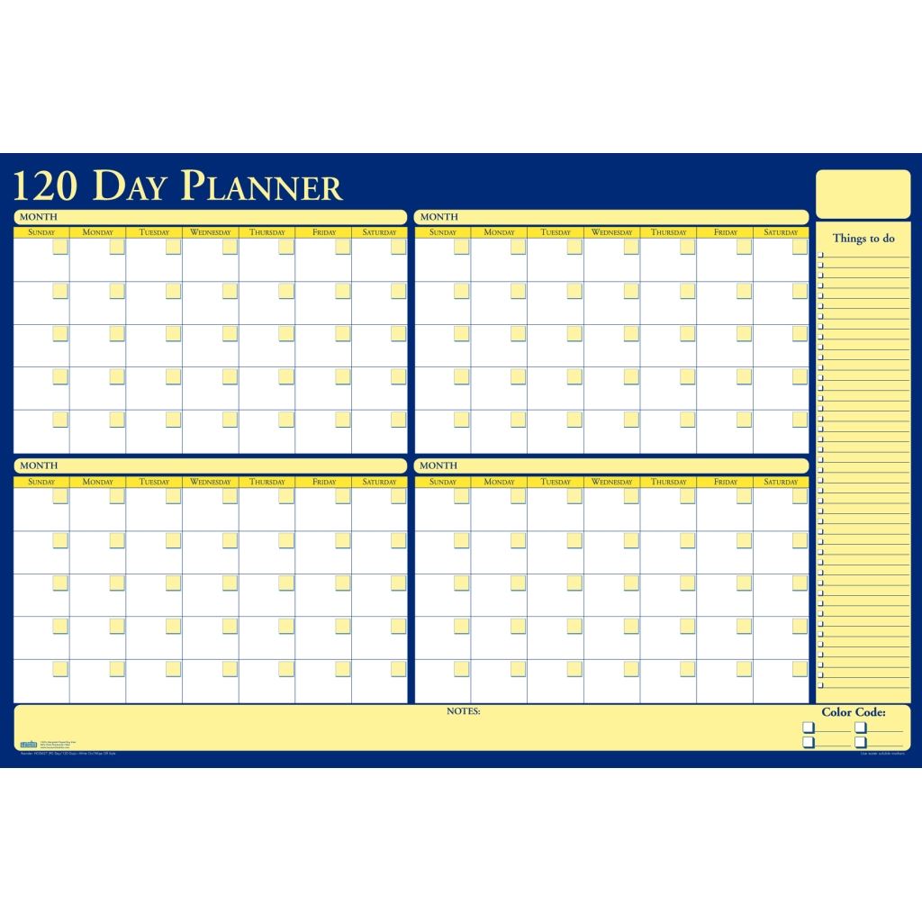 House of Doolittle (HOD637) 90/120-Day Undated Laminated Planner 36 x 24
