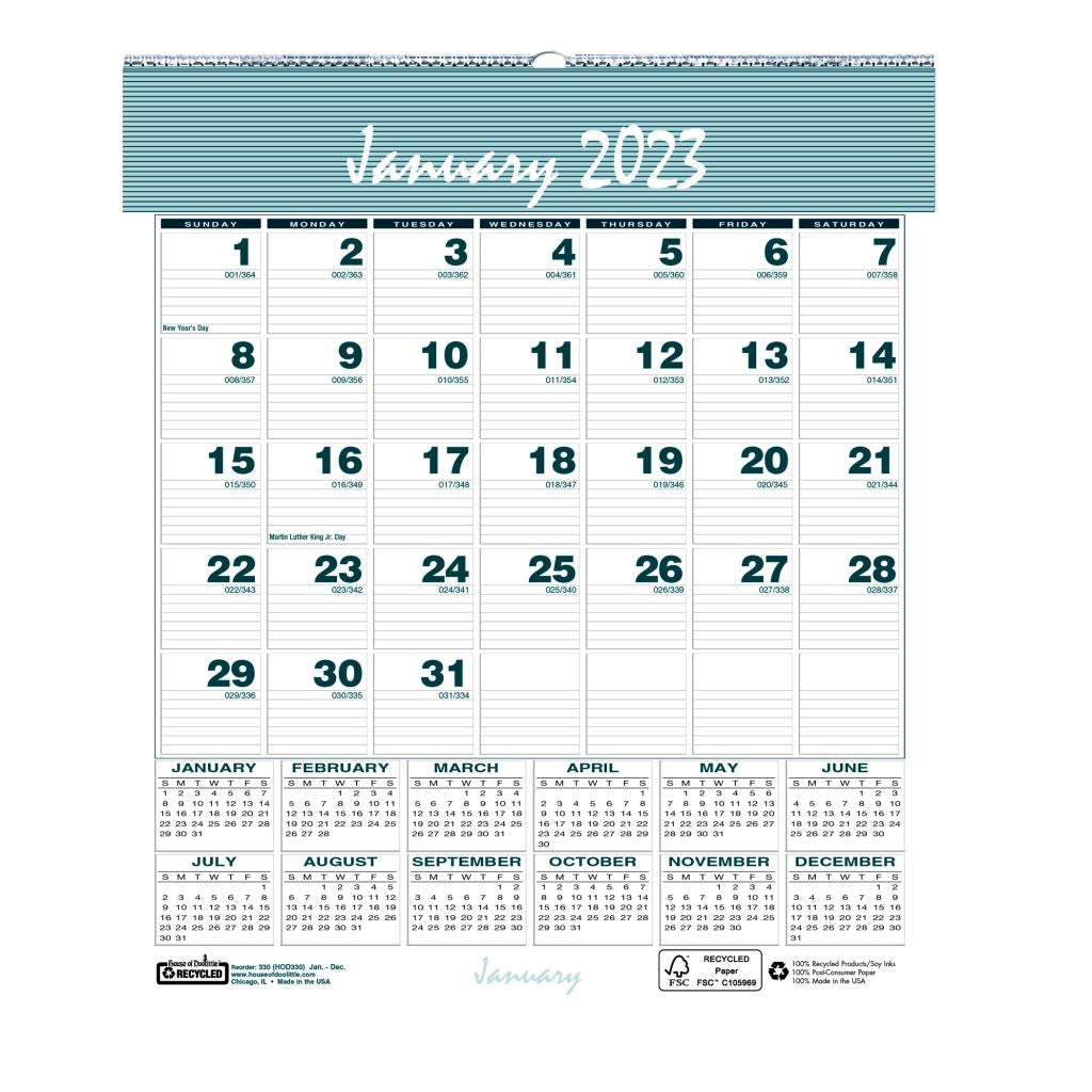 House of Doolittle (HOD330) Monthly Wall Calendar Bar Harbor 6 x 7 Inches