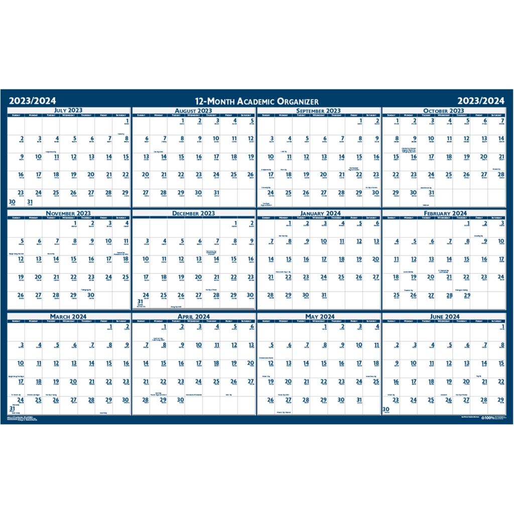 House of Doolittle (HOD3965) Academic Laminated Planner 18 x 24