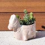 Handmade Planter Pot L Terracotta Pot - Horse