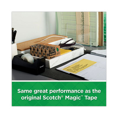 Scotch Magic Greener Tape, 1" Core, 0.75" x 75 ft, Clear, 10/Pack
