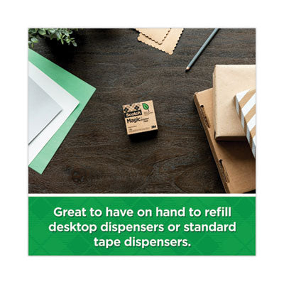 Scotch Magic Greener Tape, 1" Core, Clear, 10/Pack