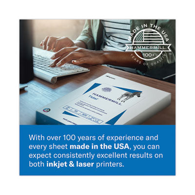 Hammermill Great White 30 Recycled Print Paper, 92 Bright, 20 lb Bond Weight, 11 x 17, White, 500/Ream