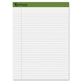 Earthwise by Ampad Recycled Writing Pad, Wide/Legal Rule, Politex Sand Headband, 40 White 8.5 x 11.75 Sheets, 4/Pack