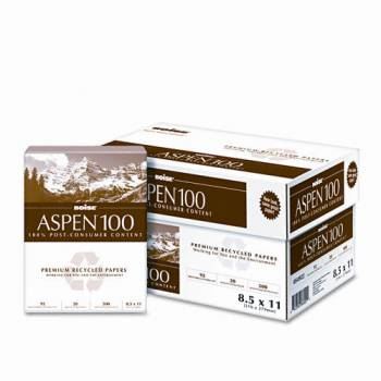 Boise Aspen 100% Recycled Multipurpose Paper  , 8 1/2'' x 11'', 20 lb,  Carton/5,000 Sheets