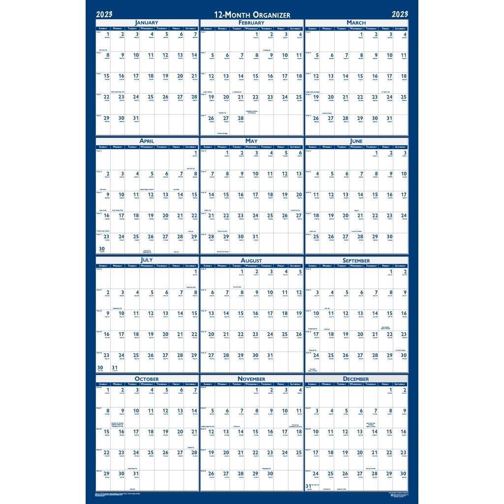 House of Doolittle (HOD396) Laminated Reversible Planner 24 x 37