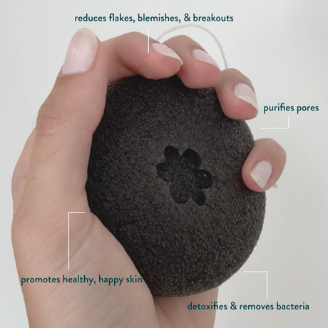 Charcoal Konjac Sponge (Normal to Oily Skin)