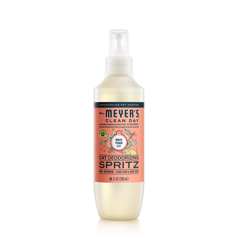 Mrs. Meyer's Clean Day White Peach Cat Deodorizing Spritz 8 fl. oz.