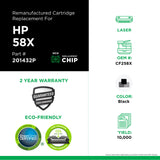 Remanufactured High Yield Toner Cartridge for HP 58X (CF258X)