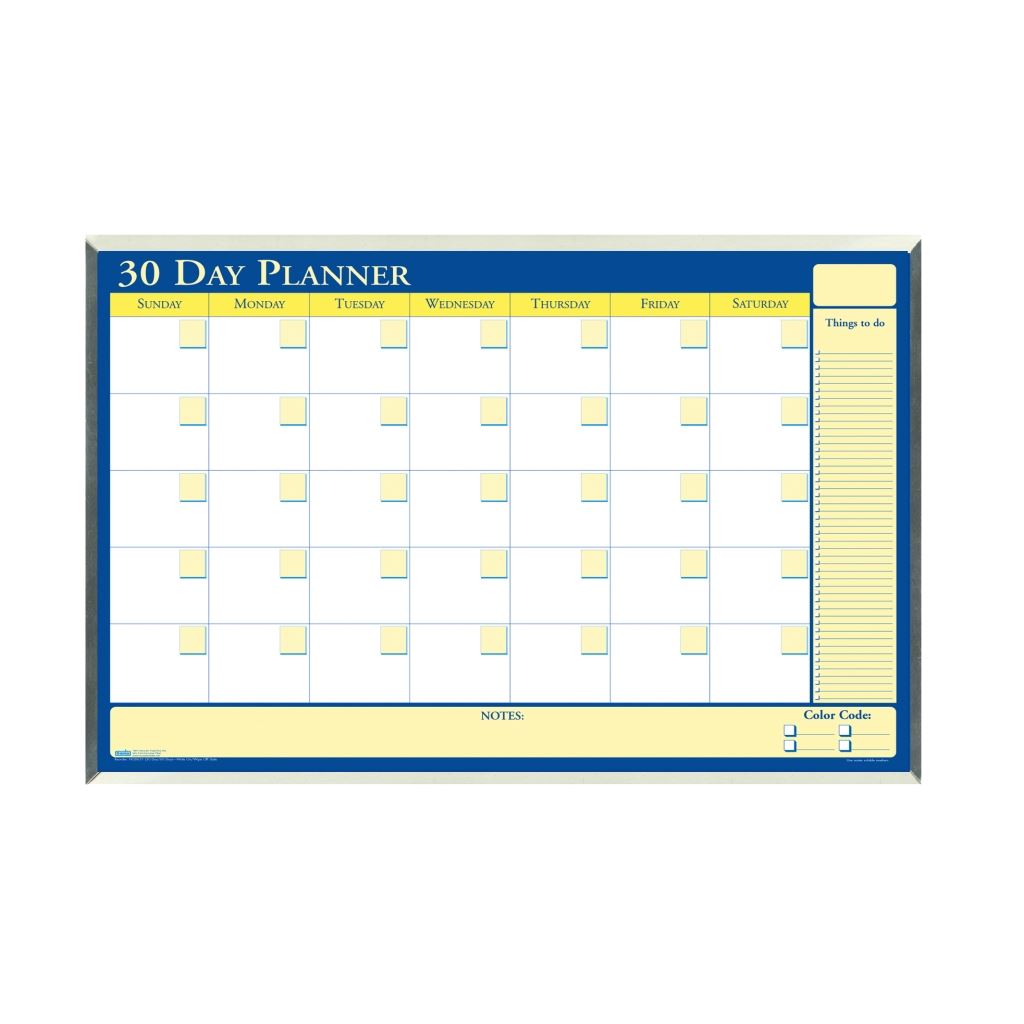 House of Doolittle (HOD6651) 30-Day Laminated Planner in Aluminum Frame 32 x 21-1/2