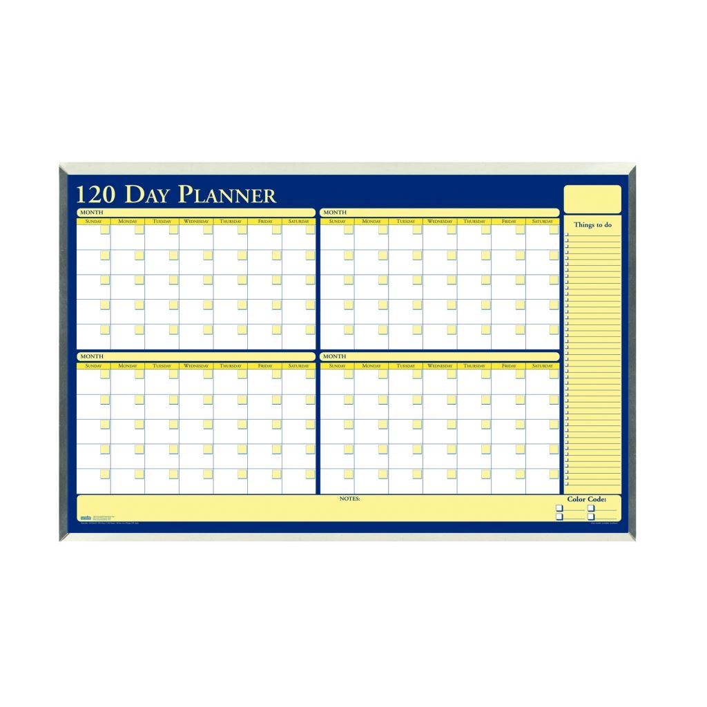House of Doolittle (HOD6657) 120-Day Planner in Aluminum Frame 32 x 21-1/2