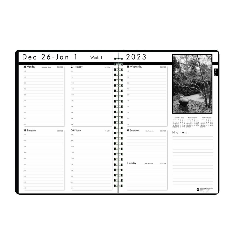 House of Doolittle (HOD217102) Black on White Weekly Planner 8-1/2 x 11