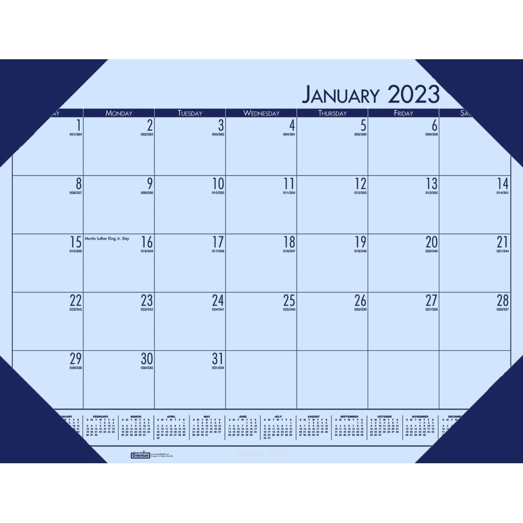 House of Doolittle (HOD12473) Ecotones Desk Pad Calendar, Orchid 22 x 17