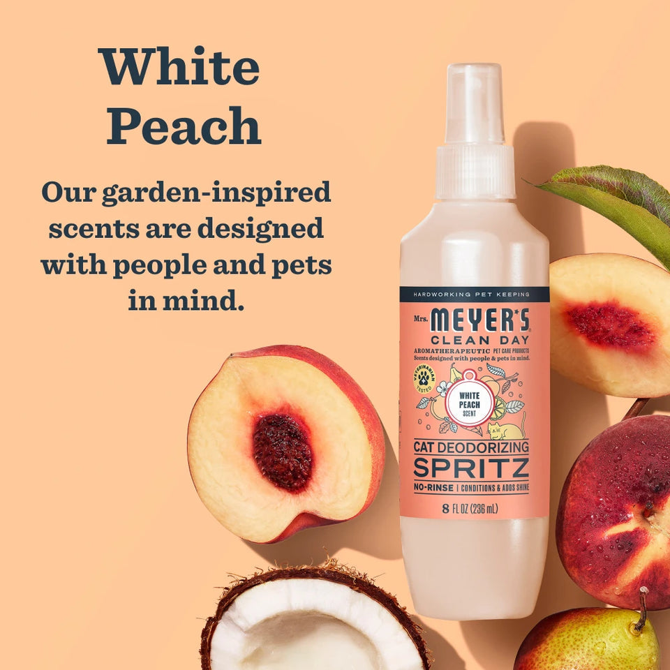 Mrs. Meyer's Clean Day White Peach Cat Deodorizing Spritz 8 fl. oz.