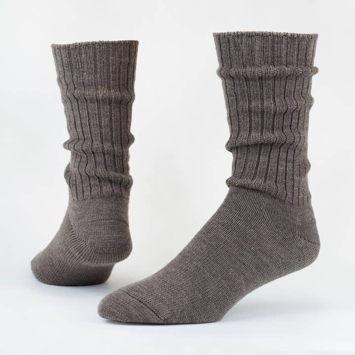 Organic Wool Crew Socks, 2 Pairs/Pack