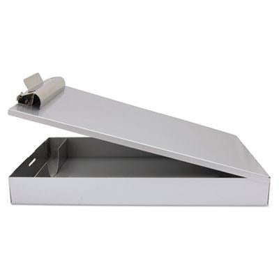 Redi-Rite Aluminum Storage Clipboard, 1" Clip Capacity, Holds 8.5 x 11 Sheets, Silver