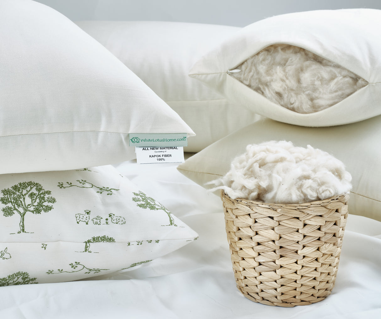 Kapok Pillow w/ Zipper