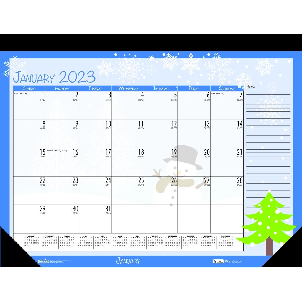 House of Doolittle (HOD139) Monthly Deskpad Calendar Seasonal Holiday Depictions 22 x 17 Inches