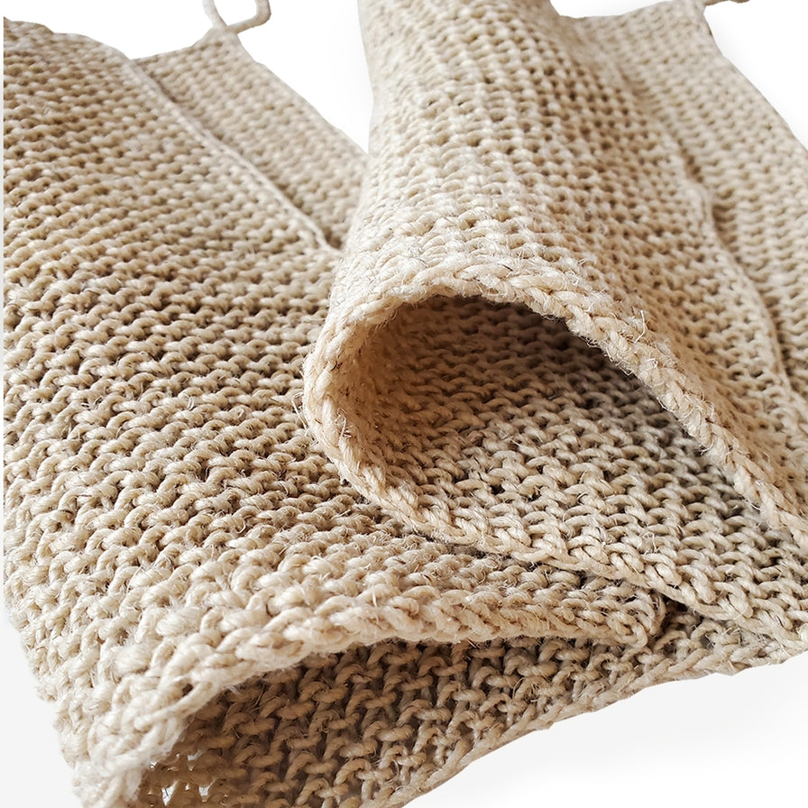 Handwoven Natural Hemp Washcloth - Set of 2