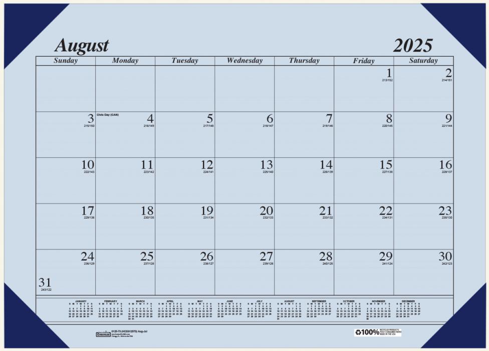 House of Doolittle (HOD012573) Compact Academic Desk Pad Calendar (Orchid) 18-1/2 x 13