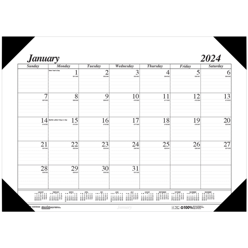 House of Doolittle (HOD124) Economy Desk Pad Calendar 22 x 17 (refillable)