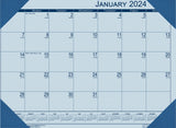 House of Doolittle (HOD124640) Ecotones Desk Pad Calendar, Blue 18 1/2 x 13