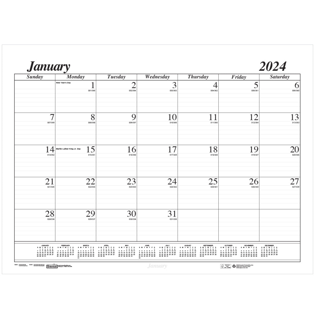 House of Doolittle (HOD126) Economy Desk Pad Calendar Refill 22 x 17