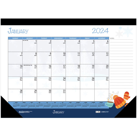 House of Doolittle (HOD139) Monthly Deskpad Calendar Seasonal Holiday Depictions 22 x 17 Inches