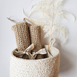 Handwoven Natural Hemp Washcloth - Set of 2